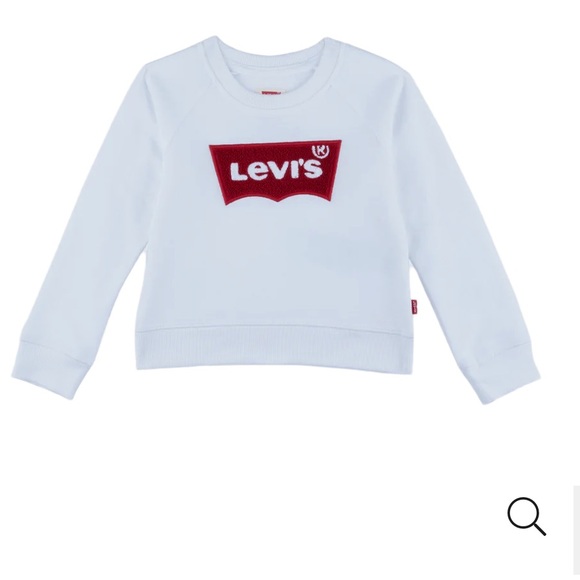 NWT LEVI’S Girls Chenille Batwing Crewneck Sweatshirt | Size 3T - Picture 6 of 7